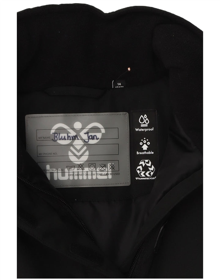 Giacca anorak grafica da ragazzo Hummel 13-14 anni nera