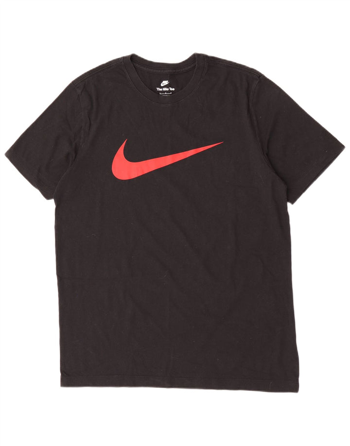T-shirt grafica da uomo Nike Top grande in cotone nero
