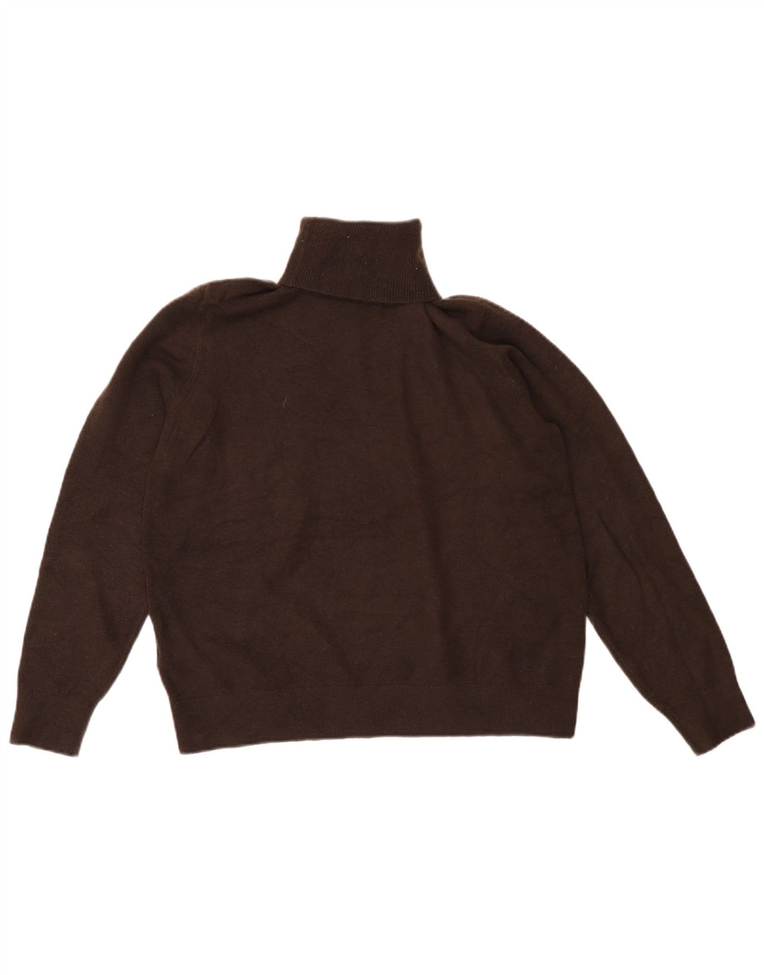 Maglione maglione a collo alto da donna Marks & Spencer UK 14 Marrone medio