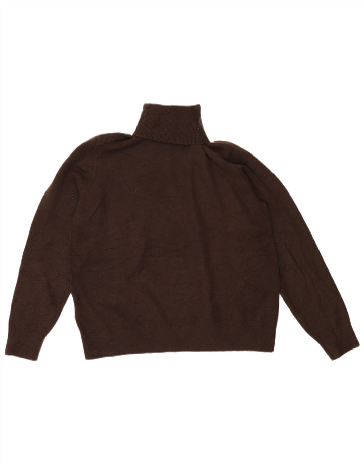 Maglione maglione a collo alto da donna Marks & Spencer UK 14 Marrone medio