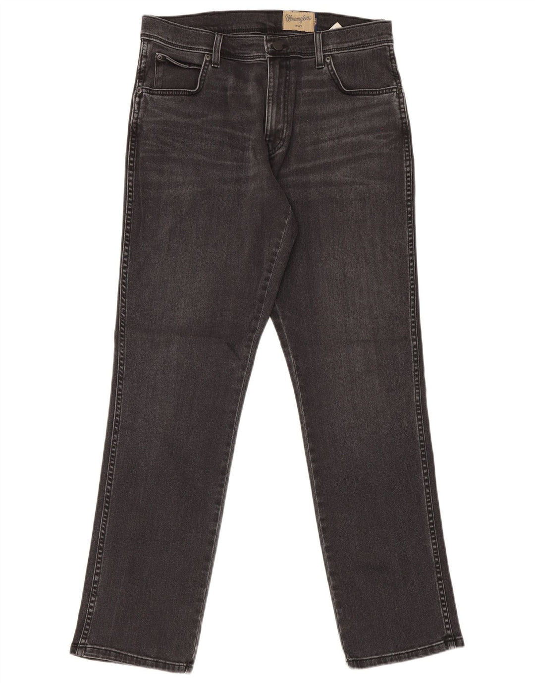 Jeans dritti elasticizzati Texas Wrangler da uomo W34 L32 cotone nero