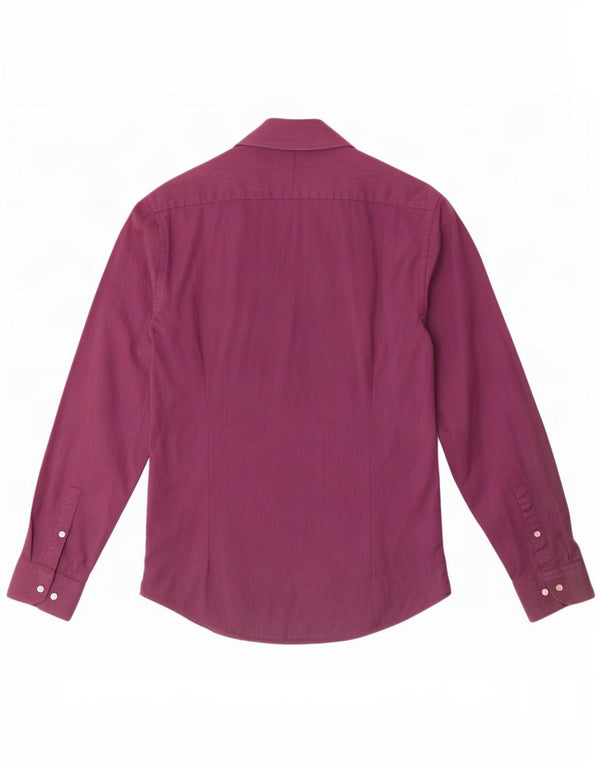 Camicia da uomo French Connection taglia 15 cotone maculato viola medio