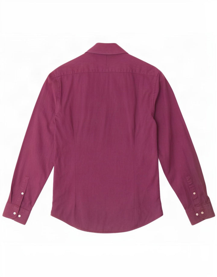 Camicia da uomo French Connection taglia 15 cotone maculato viola medio