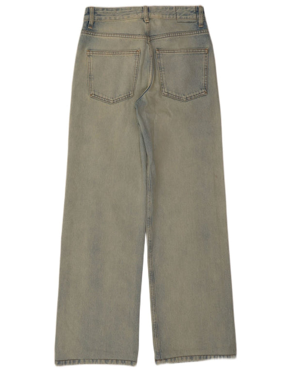 Jeans da donna a gamba larga a vita alta Massimo Dutti EU 34 2XS W24 L31 Cotone blu