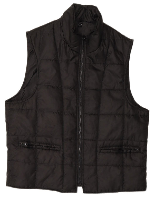 Gilet imbottito vintage da donna IT 52 XL poliestere nero