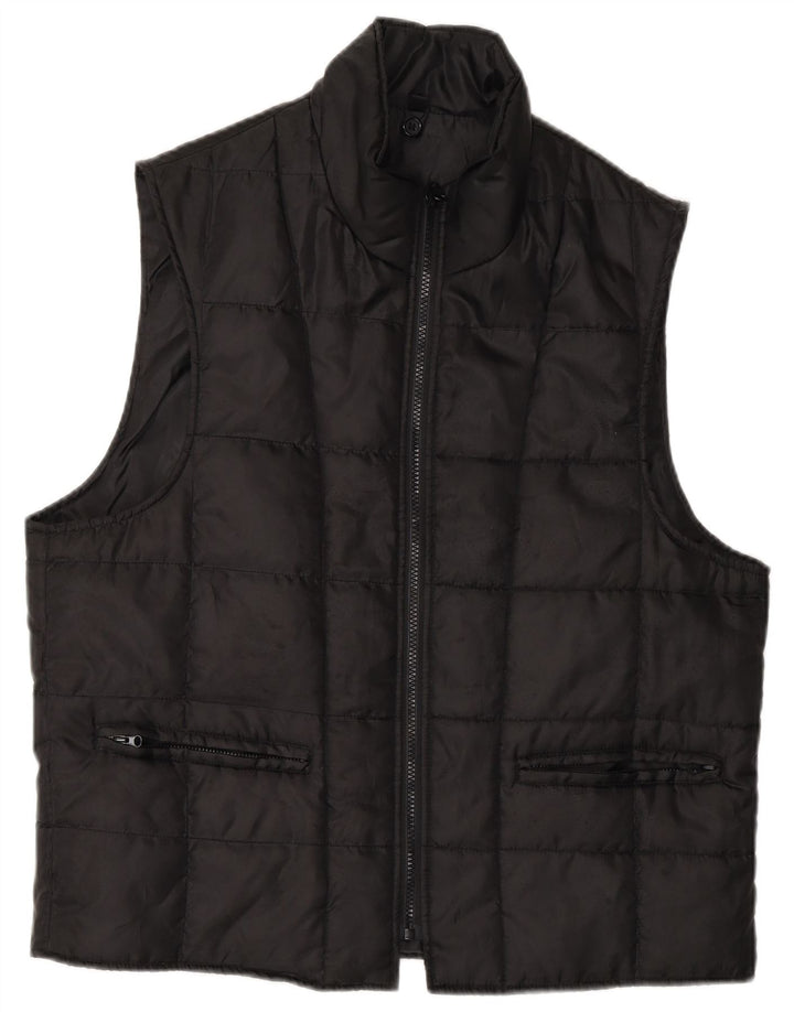 Gilet imbottito vintage da donna IT 52 XL poliestere nero