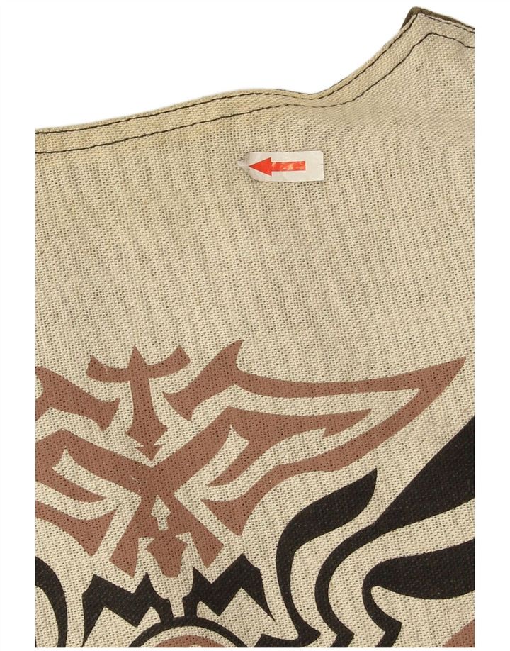 Gilet grafico da uomo vintage grande color kaki