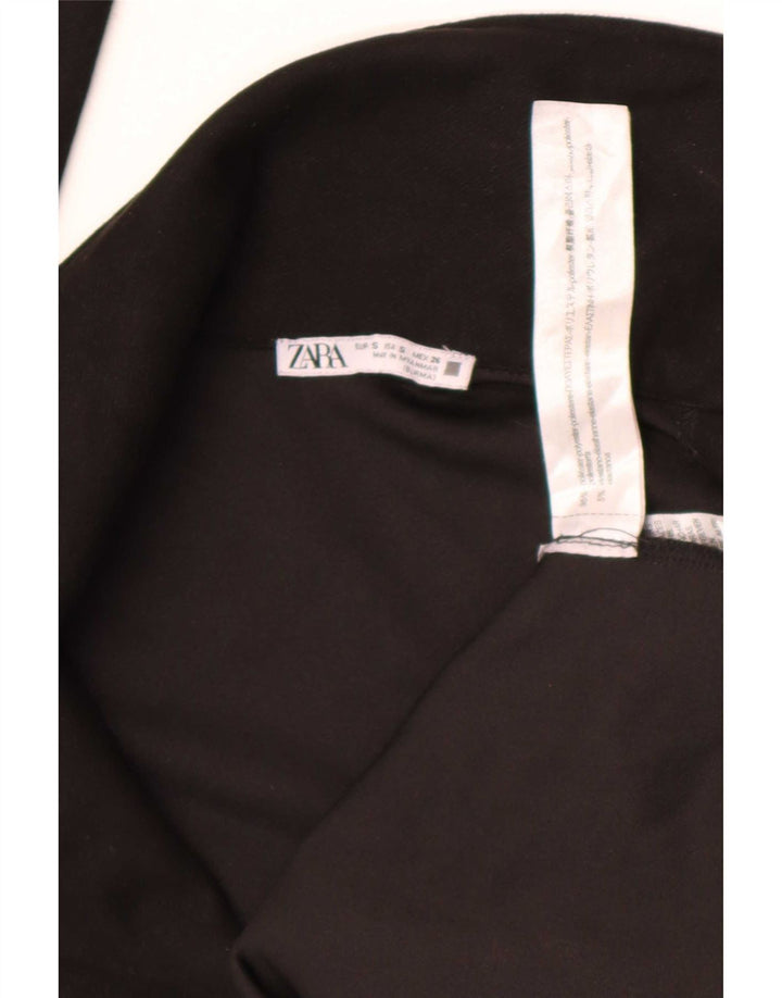 Soprabito aperto da donna Zara UK 10 piccolo poliestere nero
