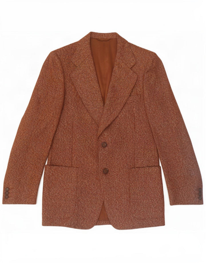 Giacca blazer vintage da uomo a 2 bottoni IT 48 Marrone medio