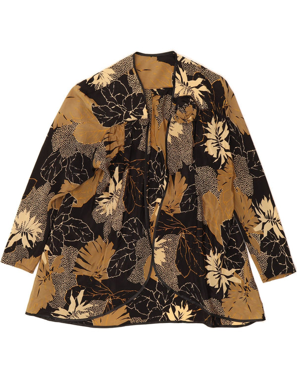 Top cardigan da donna VINTAGE IT 52 2XL Acetato floreale multicolore