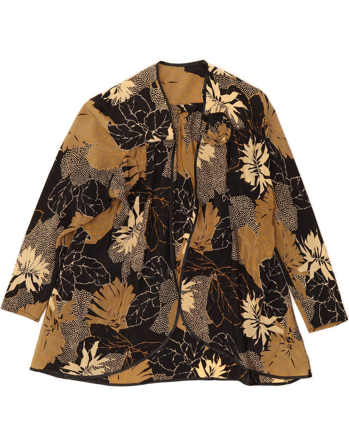 Top cardigan da donna VINTAGE IT 52 2XL Acetato floreale multicolore