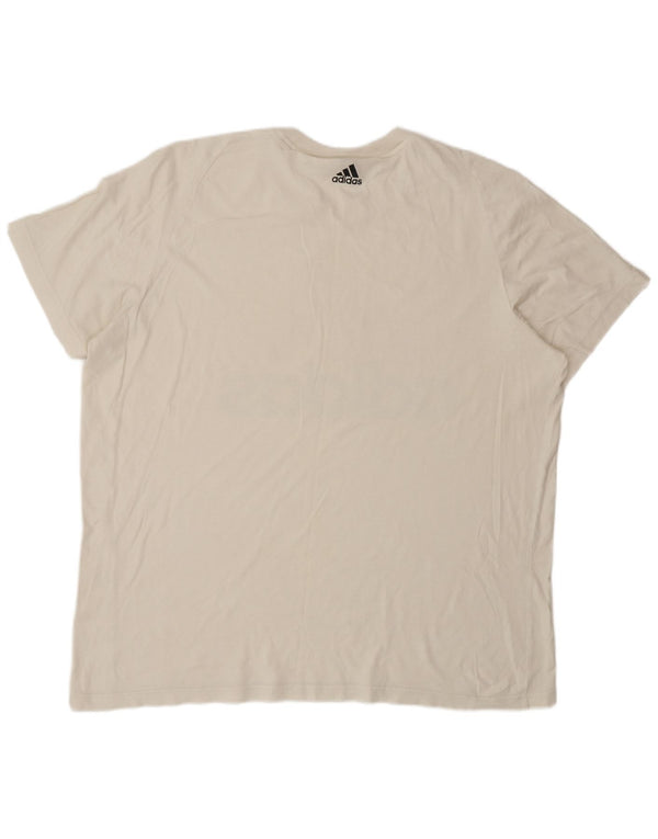 T-shirt grafica da uomo Adidas Top 2XL bianco sporco