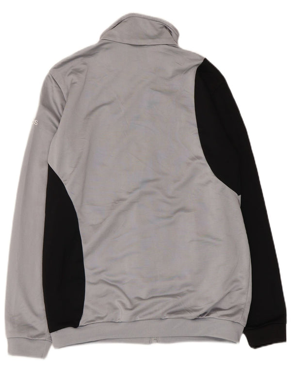Giacca superiore della tuta da ragazzo ADIDAS 13-14 anni Poliestere color block grigio