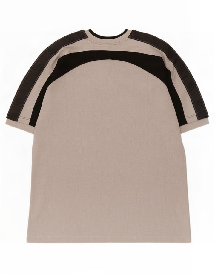 T-shirt da uomo Asics Top Large in cotone color block grigio