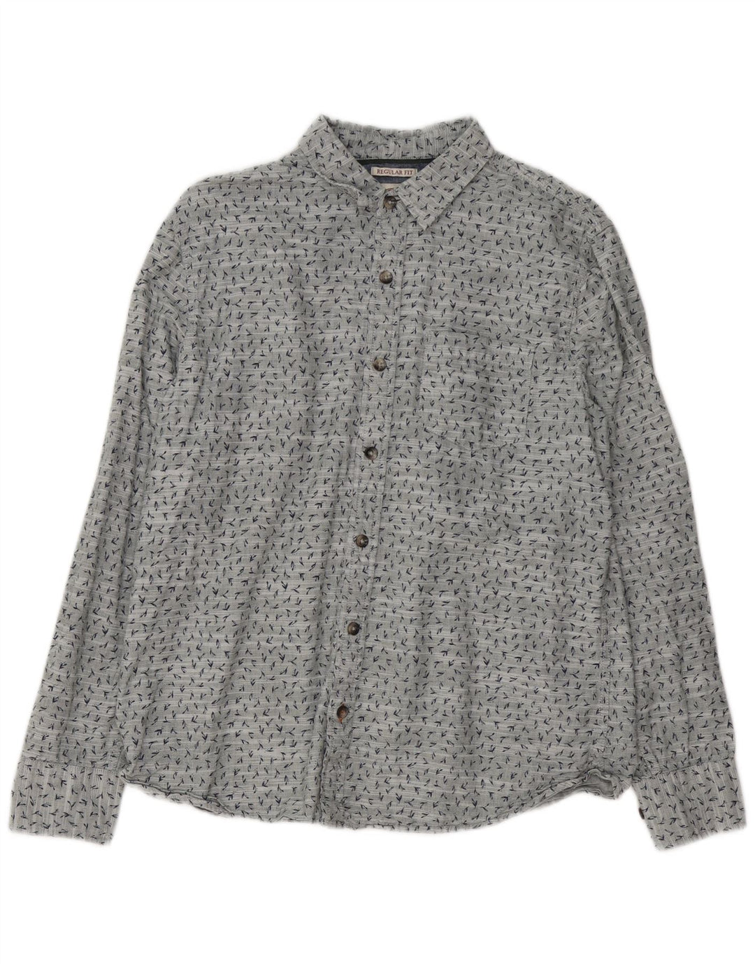 Camicia da uomo dalla vestibilità regolare Fat Face in cotone mélange grigio medio
