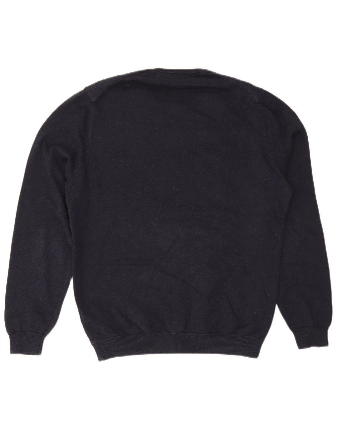 Maglione maglione girocollo da uomo Massimo Dutti in cotone blu navy medio
