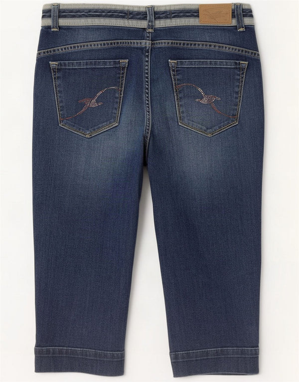 Trussardi Bermuda da donna in denim, pantaloncini grandi W32 Blu