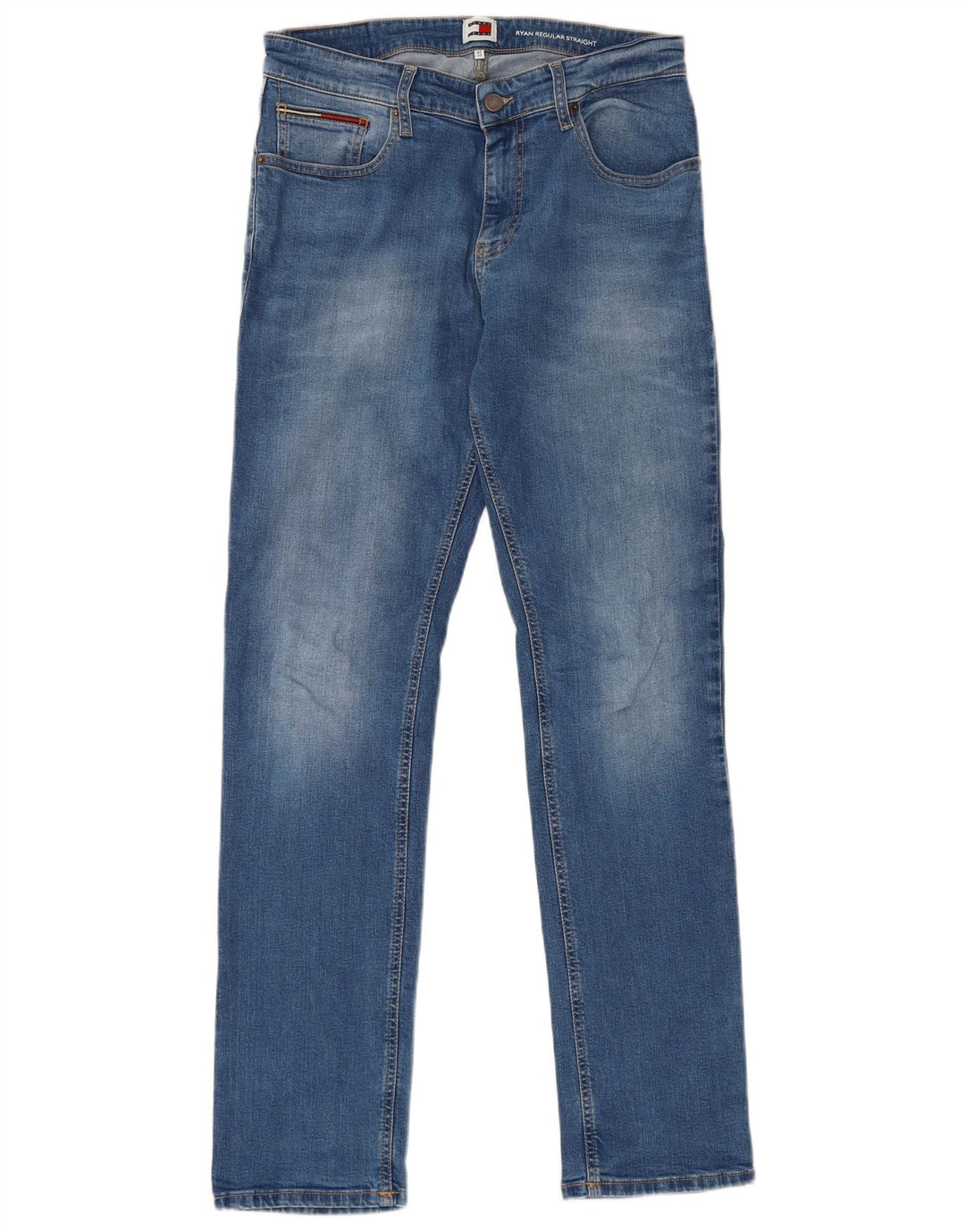 Tommy Hilfiger Uomo Ryan Regular Jeans dritti W32 L32 Cotone Blu