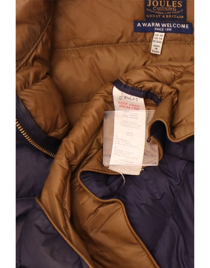 Giacca imbottita da donna Joules UK 18 XL blu navy in poliammide