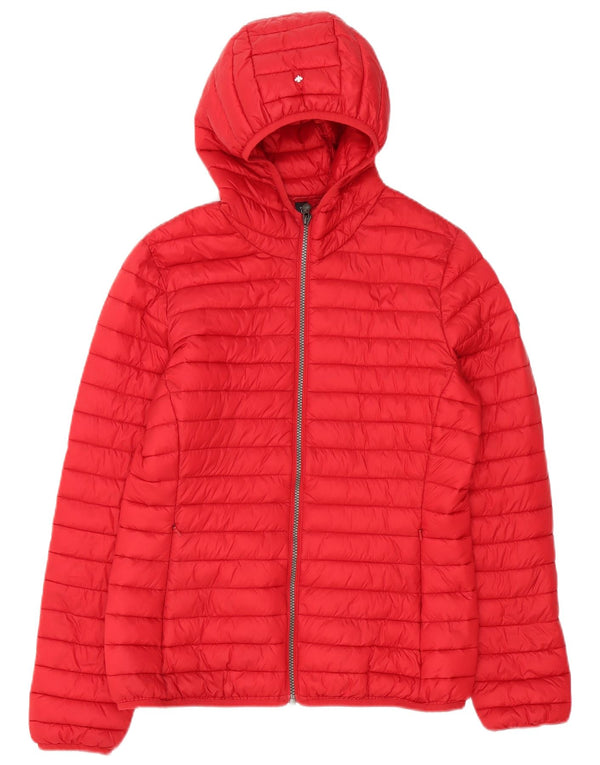 Giacca imbottita con cappuccio da donna Canadiens UK 16 Large Rosso Poliammide
