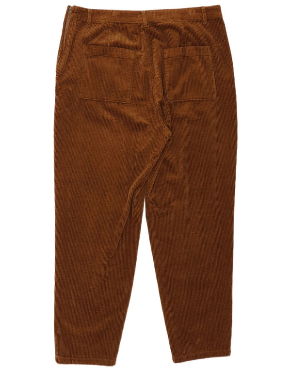 Pantaloni di velluto a coste affusolati da donna Seasalt Cornwall UK 14 Large W36 L29 Marrone