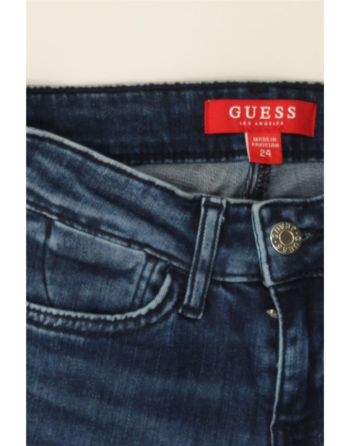 GUESS Womens Skinny Jeans W24 L32 Blue Cotton Vintage Guess and Second-Hand Guess from Messina Hembry 