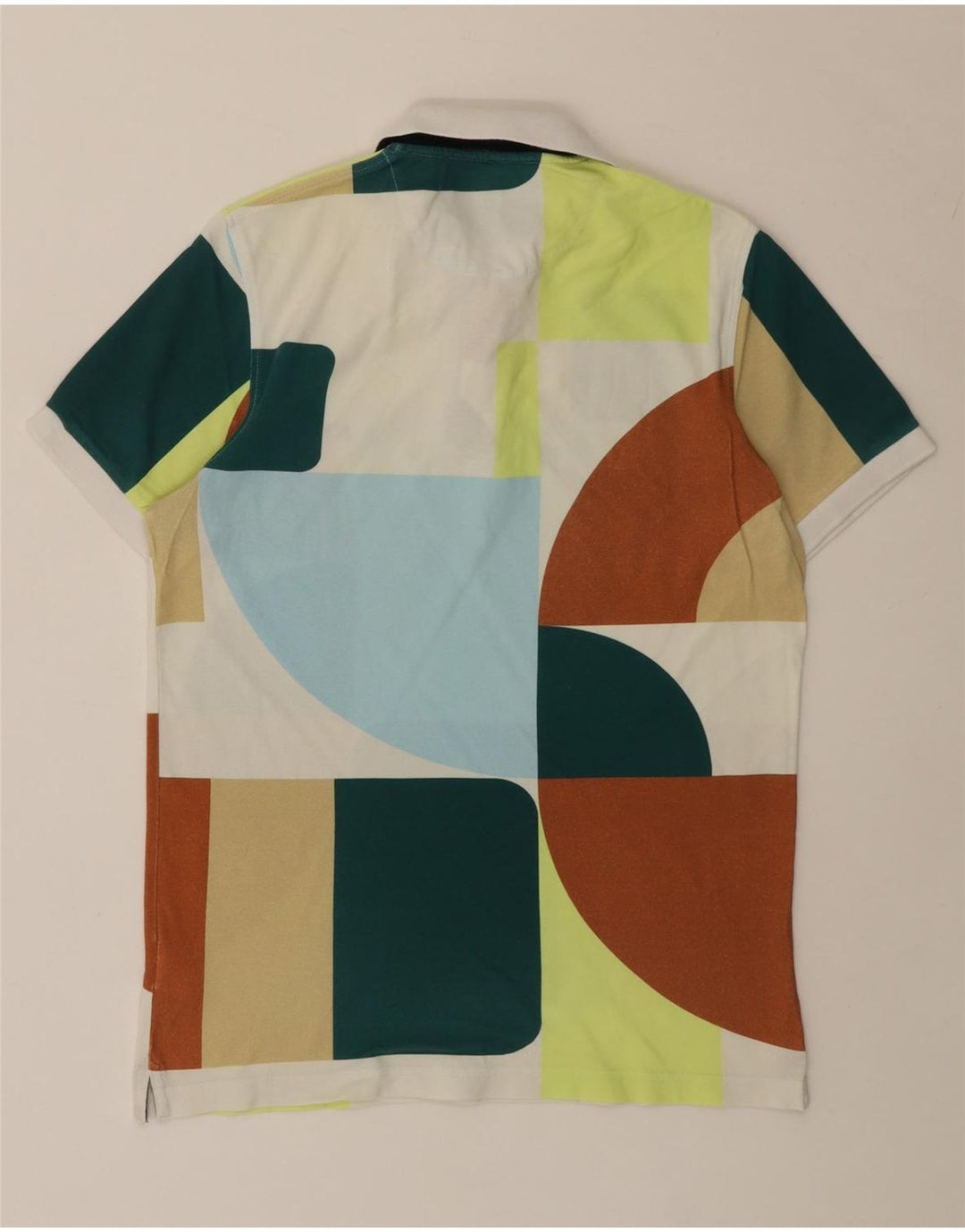 Polo da uomo SUN68 piccola in cotone color block multicolore