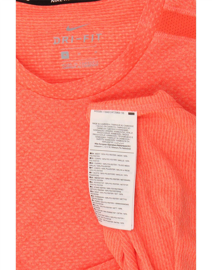 T-shirt Nike Dri Fit da uomo in poliestere arancione medio
