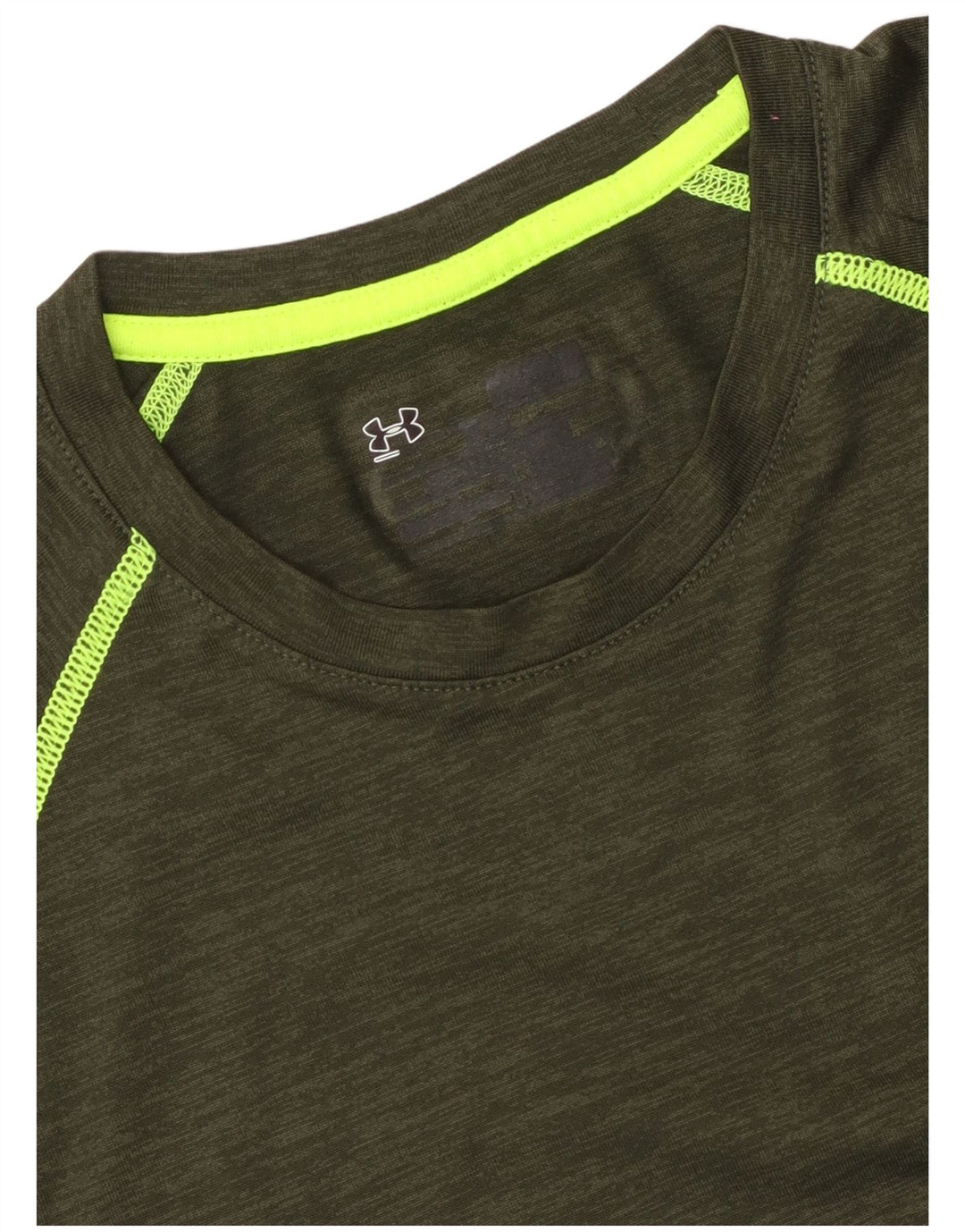 T-shirt da uomo UNDER ARMOUR Top grande kaki chiazzato