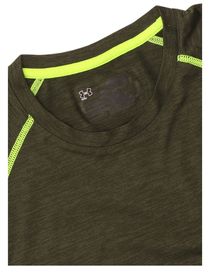 T-shirt da uomo UNDER ARMOUR Top grande kaki chiazzato