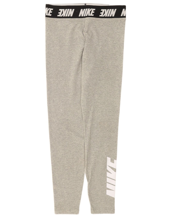 Leggings grafici Nike da donna attillati UK 12 color grigio medio