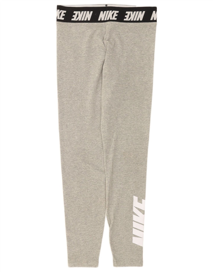 Leggings grafici Nike da donna attillati UK 12 color grigio medio