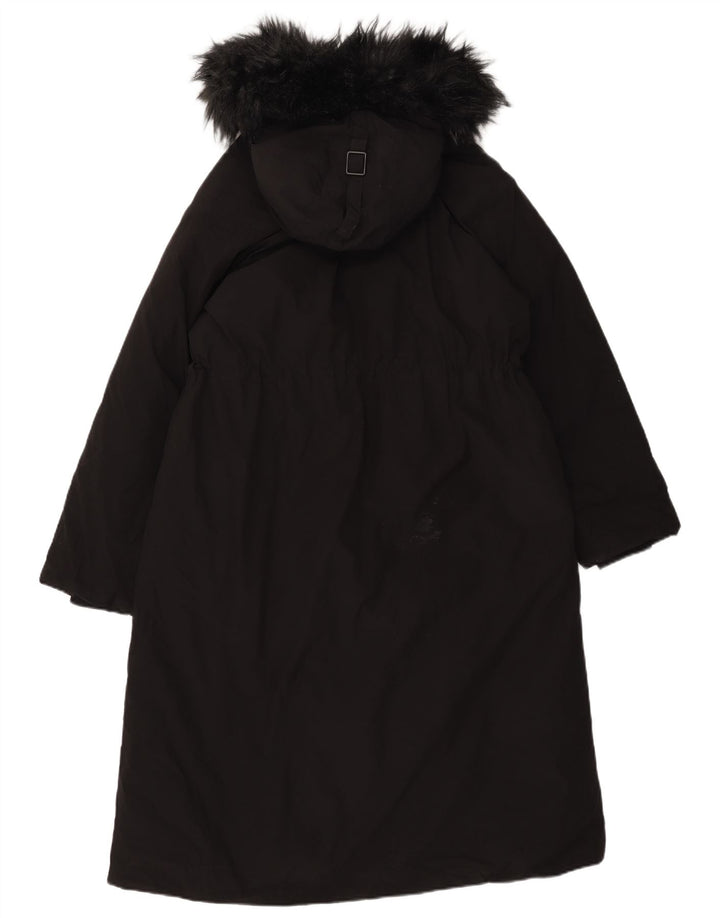 Soprabito oversize con cappuccio da donna ZARA UK 6 XS nylon nero