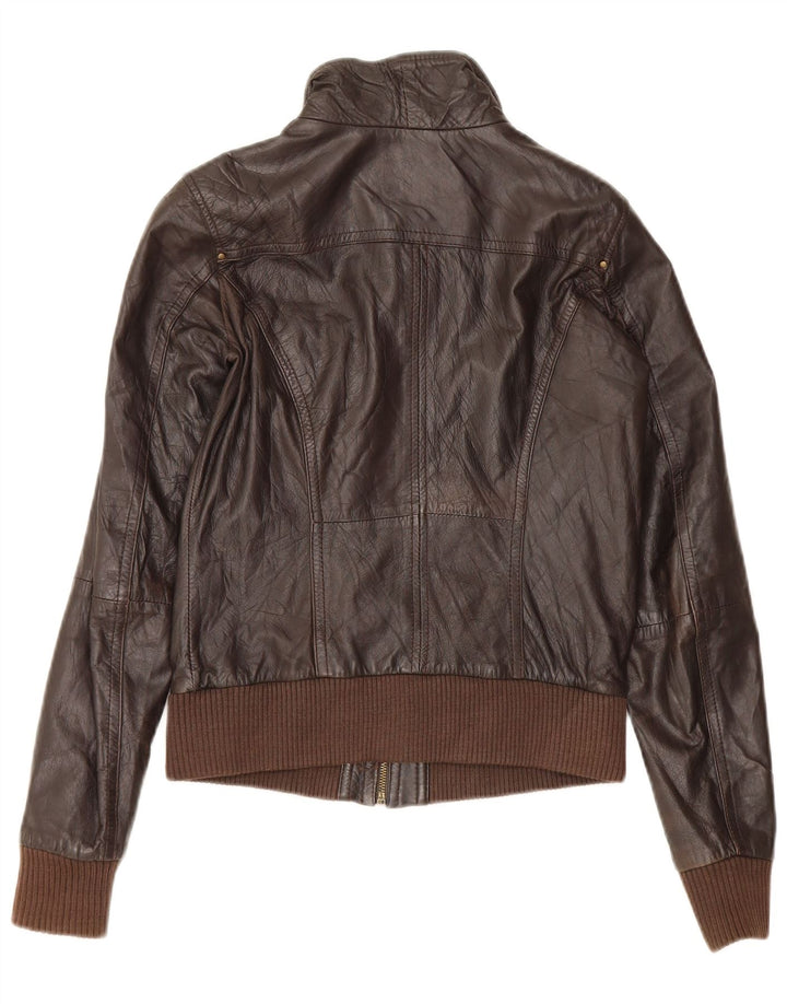 Giacca in pelle da donna Bershka UK 12 Marrone medio