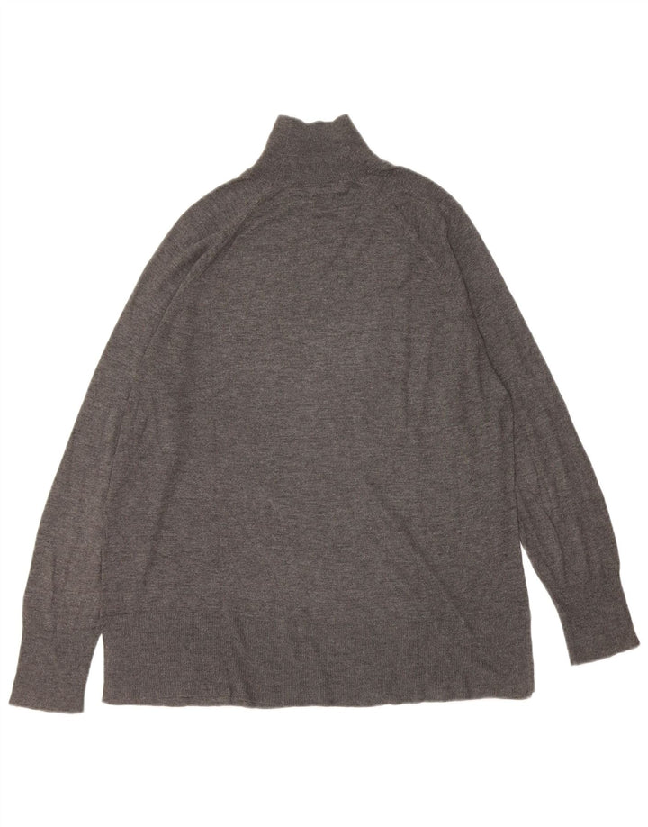 Maglione Zara da uomo a collo alto in viscosa grigio medio
