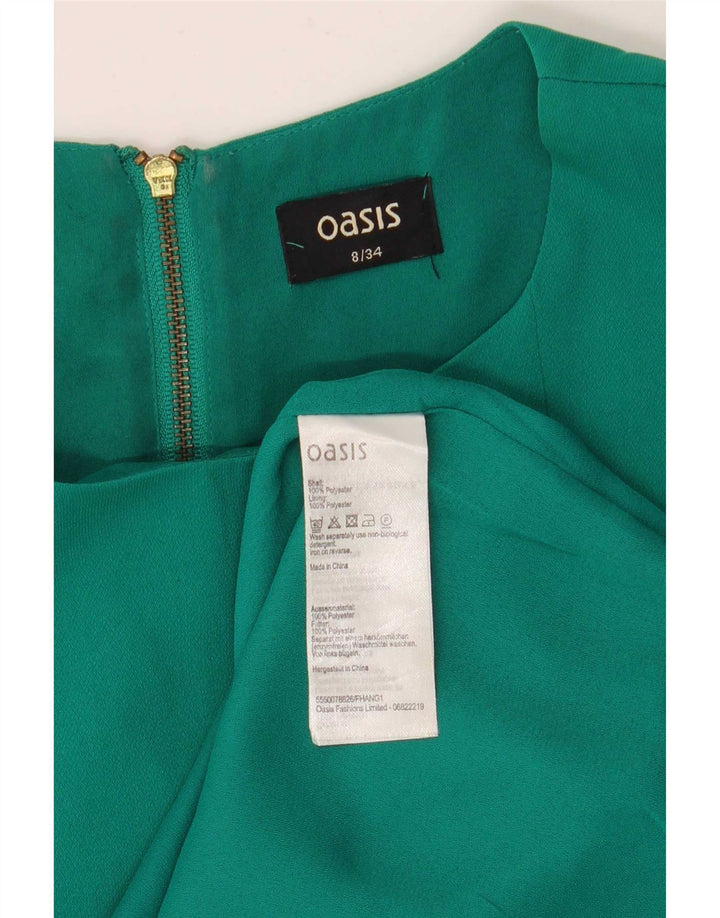 Abito tubino senza maniche da donna Oasis UK 8 piccolo poliestere verde