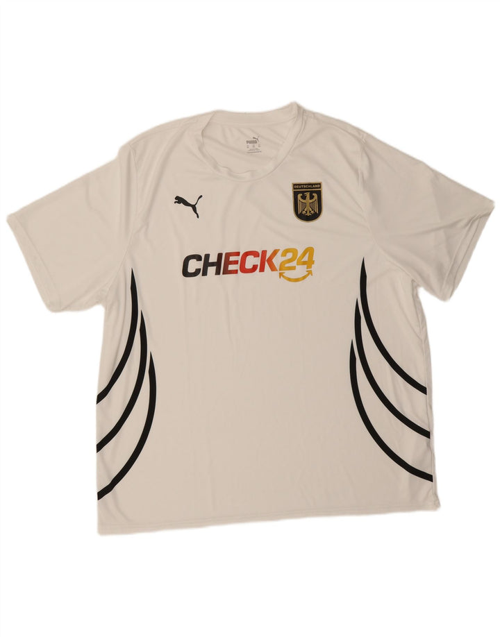 T-shirt grafica da uomo Puma Deutshland Top 3XL poliestere bianco