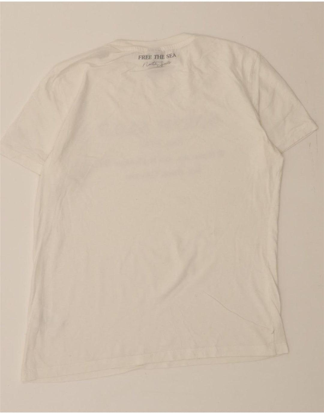 NORTH SAILS Mens Graphic T-Shirt Top XS White Cotton Vintage North Sails and Second-Hand North Sails from Messina Hembry 