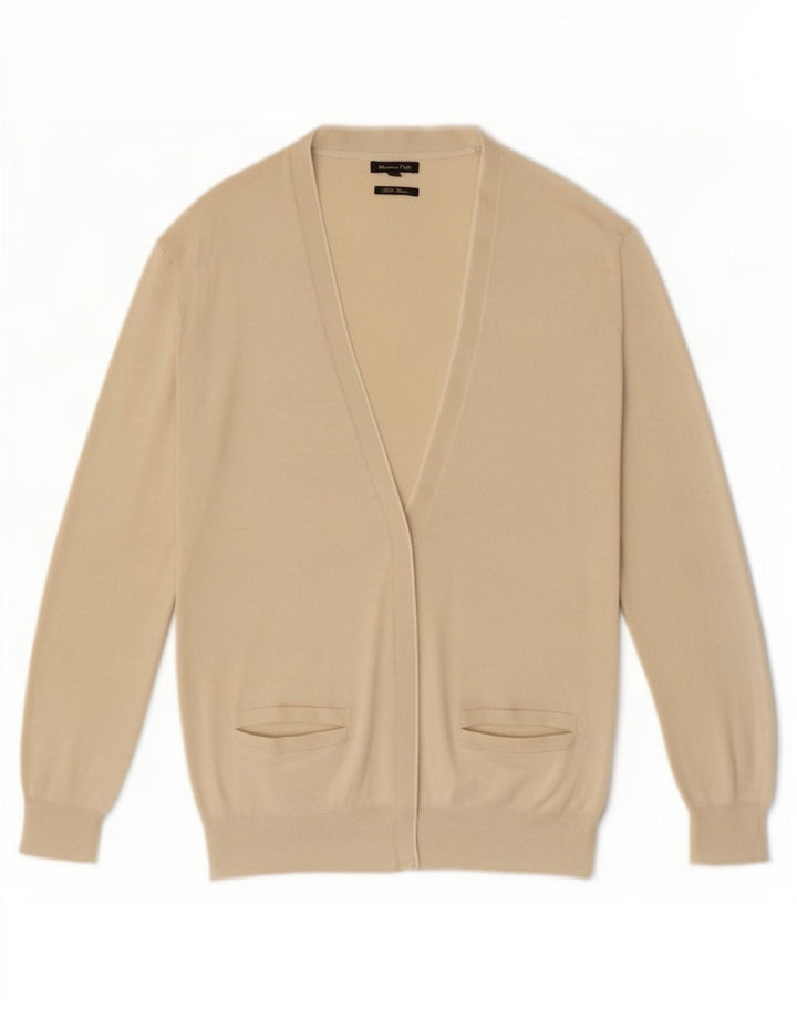 Maglione cardigan da donna Massimo Dutti UK 10 piccolo beige seta