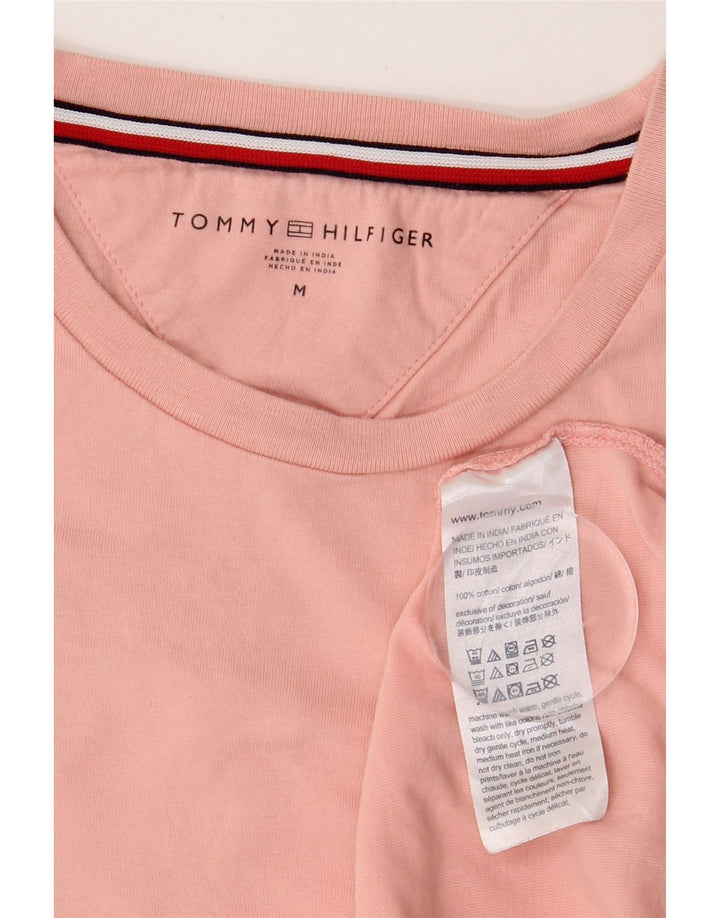 TOMMY HILFIGER Mens T-Shirt Top Medium Pink Cotton Vintage Tommy Hilfiger and Second-Hand Tommy Hilfiger from Messina Hembry 