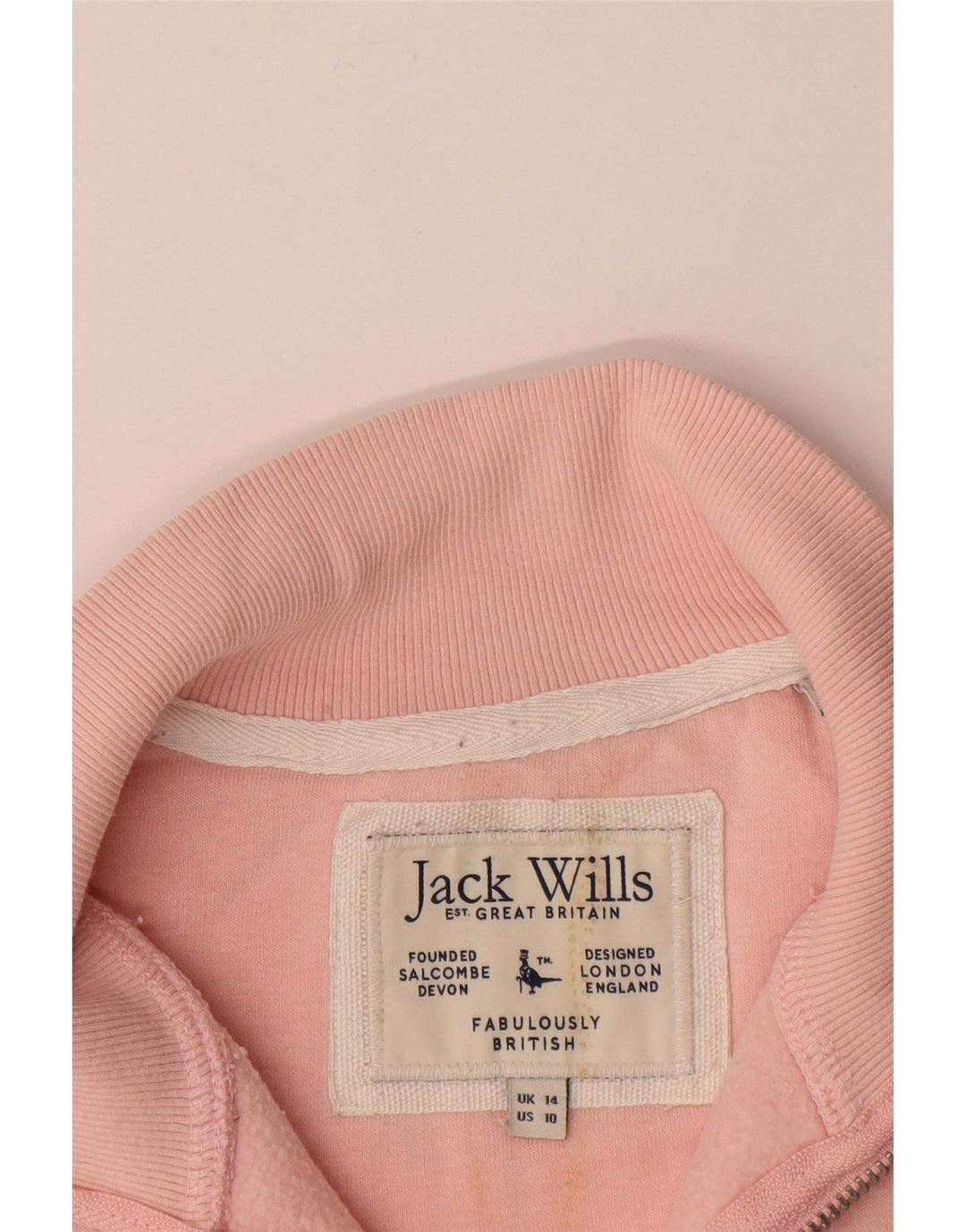 Felpa grafica oversize da donna Jack Wills UK 14 grande rosa