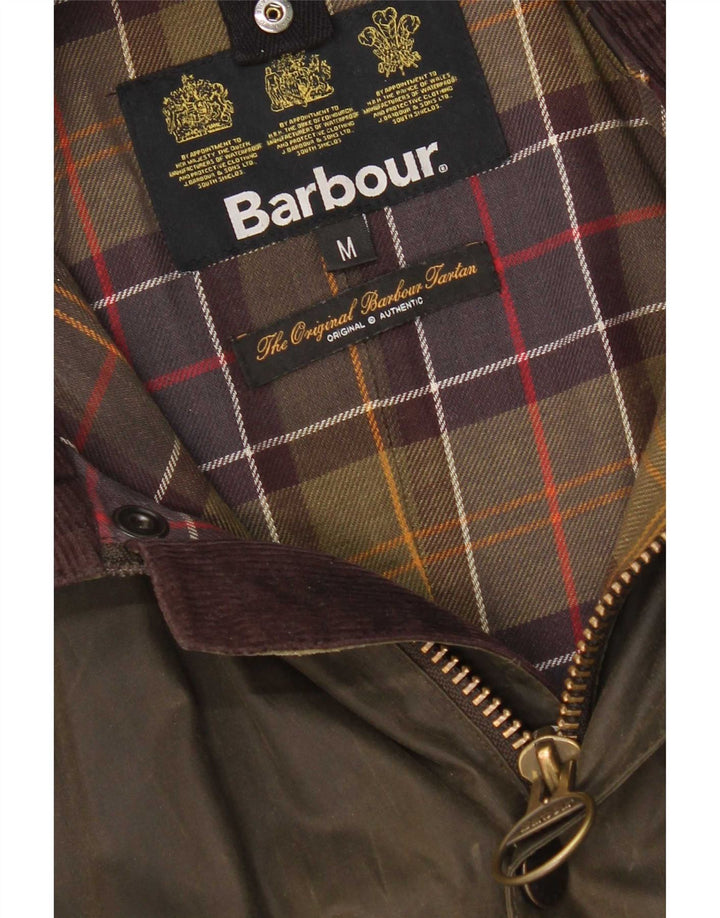 Giacca da uomo in cotone cerato Barbour UK 38 Cotone kaki medio
