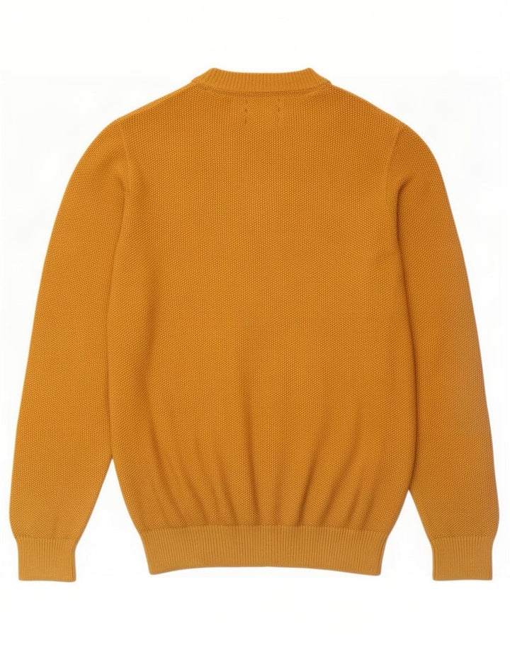 Maglione maglione girocollo da uomo Marks & Spencer blu Harbour giallo medio