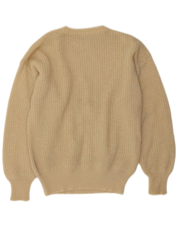 Maglione Maglione Girocollo Uomo Paolo Di Quinto IT 52 Large Beige Lana