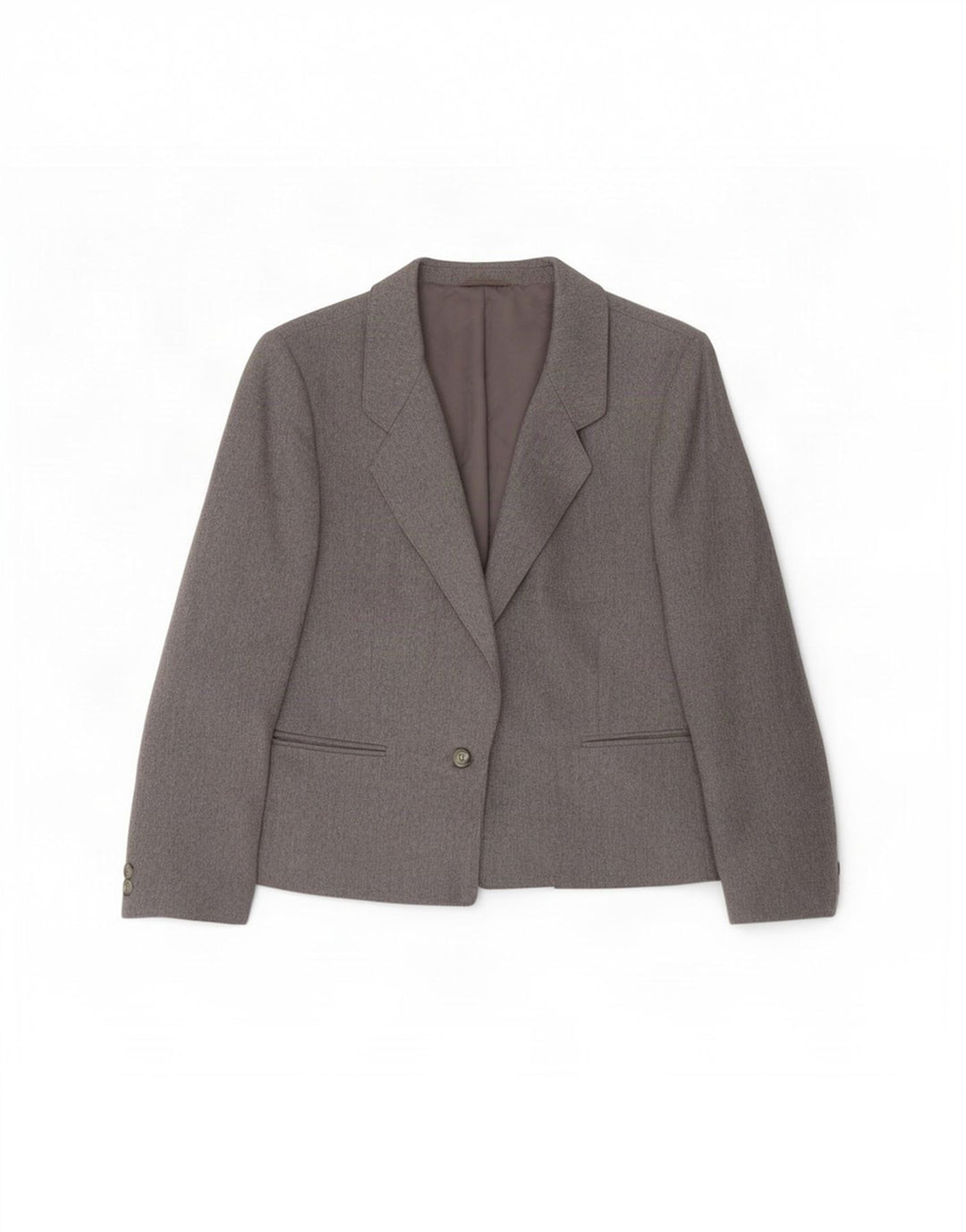 Giacca blazer a 1 bottone da donna St Michael UK 14 grande lana grigia