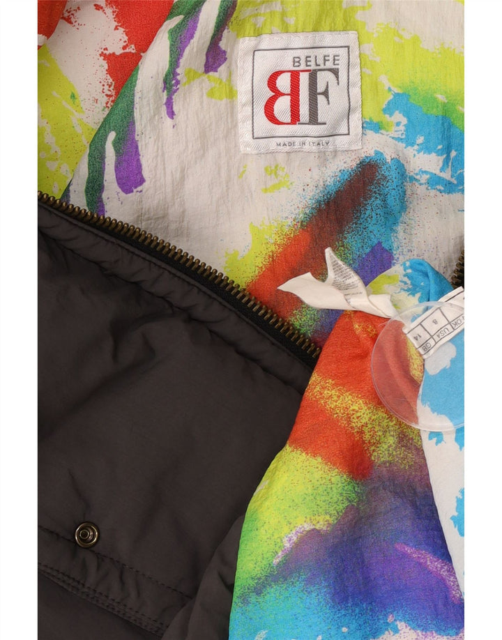 Giacca imbottita oversize con grafica da donna Belfe UK 14 Blocco colore grigio medio