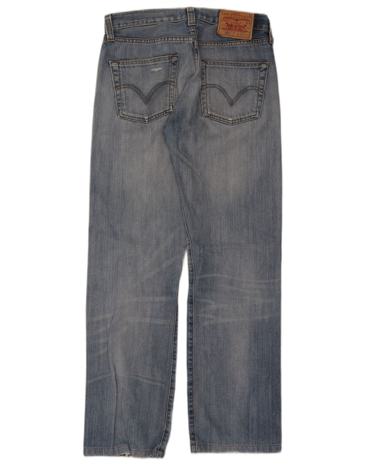 Levi's Uomo 501 Jeans dritti invecchiati W30 L29 Cotone blu
