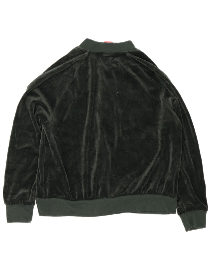 Giacca superiore della tuta in velluto da donna Nike UK 14 poliestere verde medio