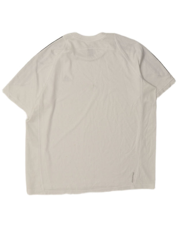 T-shirt Adidas Climacool da uomo, grande, in poliestere bianco
