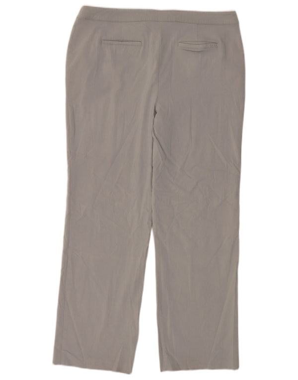 Pantaloni chino dritti da donna IZOD US 14 XL W38 L30 Rayon grigio